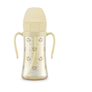 PPSU Straw Cup 300ml with Steel-Free One Touch Cap (Dotgom)